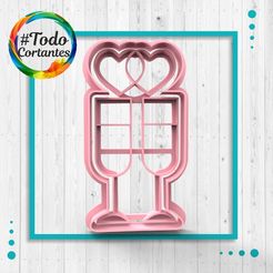 3509-Copas-amor.81.jpg Download STL file Valentine's Day Cutter • 3D printing object, juanchininaiara