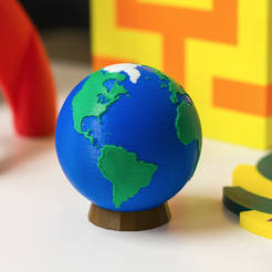 Capture d’écran 2017-04-12 à 11.04.20.png Free STL file Multi-Color World with Stand・3D printable model to download, MosaicManufacturing