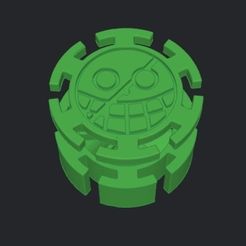 Captura-de-Pantalla-2023-08-17-a-las-1.51.44.jpg STL file GRINDER -ONE PIECE- LOGO 5 GRINDERKING 70X70X30 MM PRINTING IN SITU WITHOUT SUPPORTS... FDM・3D printable model to download
