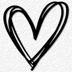 project_20230527_1013069-01.png STL file minimalist line heart wall art heart line art wall decor 2d art・3D printer model to download