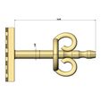 Givenchy-greek-key-stud-earring-08.jpg Givenchy logo stud earring 3D print model
