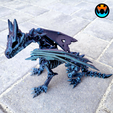 6.png Wraithwing Dragon, Halloween Skeleton Dragon, Flexible Print in Place, Cinderwing3D