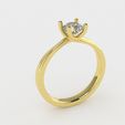 Lucy-Round-Solitaire-Engagement-Ring-STL-3D-Printable-2.jpg Lucy Round Solitaire Engagement Ring STL 3D Printable