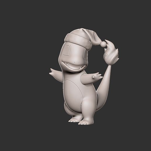 ZBrush-Document1.jpg pokemon charmander christmas
