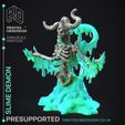 slime-demon-3.jpg The Reanimated - Demon Slime Creature Boss -  PRESUPPORTED - Illustrated and Stats - 32mm scale