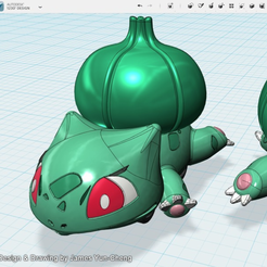 Capture d’écran 2018-01-17 à 12.21.58.png Archivo STL gratis Pokémon - Bulbasaur tira del juguete del coche・Diseño por impresión en 3D para descargar