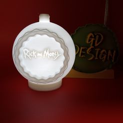 IMG_20230923_185713108.jpg Archivo STL Rick y Morty ORNAMENTO NAVIDEÑO TEALIGHT CON TAPA TWIST LOCK・Objeto imprimible en 3D para descargar