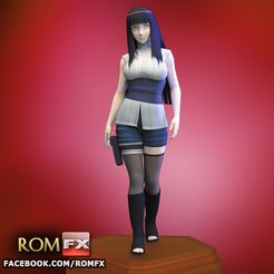Hinata-Hyuga-00.jpg 3D file Hinata Hyuga - Naruto - Figure Printable・Design to download and 3D print