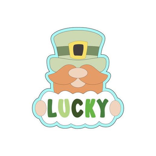 Leprechaun With Name Placard Cookie Cutters