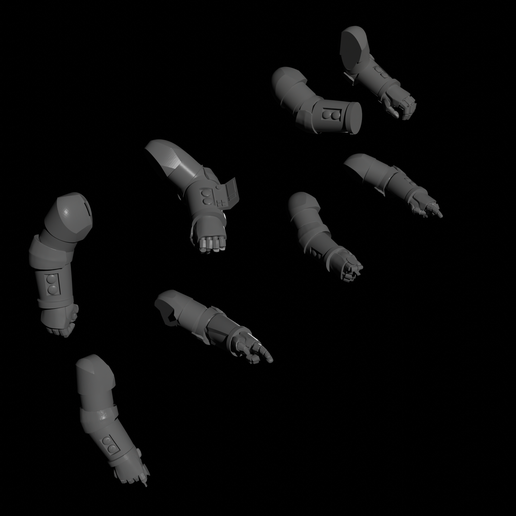 8 Special primary arms 3D model