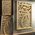 5.jpg 006- 3d Framed Wall Leaves Design Stl File