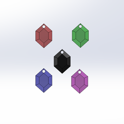 Porte-clés-rubis-1.png Fichier STL gratuit Porte clé rubis・Objet imprimable en 3D à télécharger