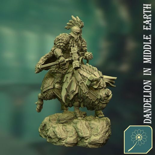 pig33.jpg Dwarven King on War Hog (Standing Pose)