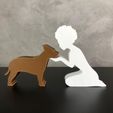 WhatsApp-Image-2023-01-25-at-12.04.33.jpeg Girl and her American Staffordshire Terrier (afro hair) for 3D printer or laser cut
