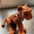 Tiger articulated figure, print-in-place, cute-flexi