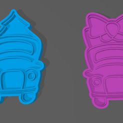 CORTANTES-AUTITOS.jpg STL file COOKIE CUTTERS SELF BOWS AND CHRISTMAS PINITO - CHRISTMAS・3D print model to download