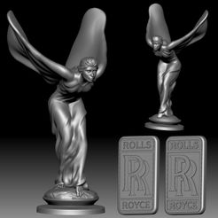 1.jpg Fichier 3D Statue mascotte du logo de la Rolls Royce Spirit of Ecstasy・Design pour imprimante 3D à télécharger