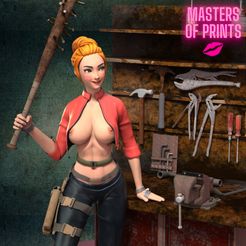 1.jpg Файл STL ZOMBIE SURVIVOR - Alissa - SFW AND NSFW - EROTIC MINIATURE 75 MM SCALE・Дизайн 3D принтера для загрузки