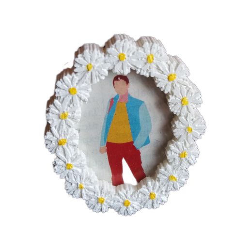 Oval Photo Frame 30X40 Daisies - 3D model önizlemesi