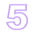 5.stl Neon Led Doppelnummern