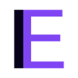 E.STL Arial font - all CAPS - A through Z