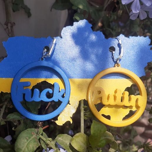 Putin earring Ukraine Russia war 3D model