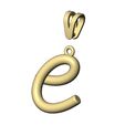 E-lower-case-wire-3d-letter-pendant-charm-04.jpg E Buchstabe Initiale 3d Kleinbuchstaben Draht Anhänger Charme Bügel 3D-Druck Modell
