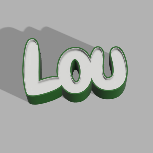 PERSONALIZED LED LAMP - FIRST NAME LOU 3D model