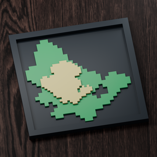 Simisage Line - Pokemon Silhouette Frame | Box sprite | STL