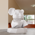 koala-bust-low-poly-4.png Koala bust low poly statue stl 3d print file