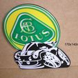 coche-automovil-lotus-deportivo-cartel-letrero-rotulo-logotipo-bujias.jpg Lotus, car, automobile, sports car, caricature, racing, print3d, wheels, steering wheel, brakes