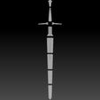 Preview09.jpg Geralt Silver Sword - Netflix Version 3D print model