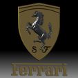 Ferrari logo 3D model for CNC router or 3D printer s.jpg Ferrari car auto logo 3D model for 3D printer or CNC router