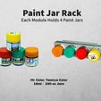 Cover-Sheet.jpeg Modular Paint Bottle Rack for Tamiya and Mr. Color Paint Jars. Airbrush paint, paint bottle, modular, wall mount, organization, model paint, art tool, paint rack, paint organizer, storage, airbrush, desk organizer, wall rack