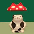 Screenshot_20230125_224424_Nomad-Sculpt.jpg STL file Cute Cat with Mushroom Hat Easy Print・3D print object to download