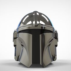 Helmet_V3 (2).jpg STL file The Mandalorian Helmet 3d print model NEW UPDATE・3D printer design to download