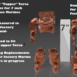 eT) ii) yt i Stand-in example Replacement for 7 inch for 7 inch Factory Space Marines ees Fe aa pie tt ET) Pee ea lef m7 a ““ Le] i PC CT Cty Ld Pin sized to fit ’ i 1 inside upper Torso i 4 A es i D Leg Replacements , a for factory Marine are in progress ***PREVIEW*** Custom Torso "Topper" upgrade for factory 7 inch figures