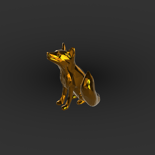 STL file Fox figurine low poly・3D printing template to download・Cults