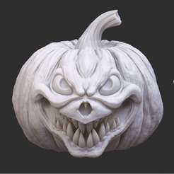 4.png Free STL file halloween Pumpkin・3D printer model to download