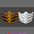 Scorpion_Mask_007.png Scorpion Mask from Mortal Kombat Cosplay 3D Print Model