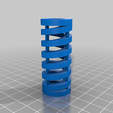 printable_PLA_spring.png Printable PLA Compression Spring ID 12mm OD 22mm Height 54