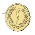 volume1.jpg Italian horn bay leaves branches crown coin 3D print model