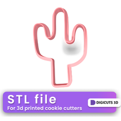 Cactus-outline-cookie-cutter-1.png Cactus COOKIE CUTTER - Cowboy COOKIE CUTTER STL FILE