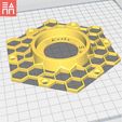 Cap PO.jpg STL file Hexagon Overload Shade (2 sizes available)・3D printable model to download