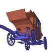 5.jpg CARRIAGE Wagon Wheels WESTERN CARTOON 3D MODEL