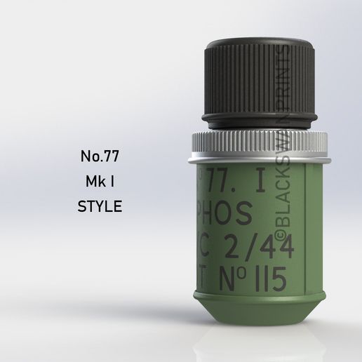 🚬 WW2 British No.77 WP Smoke Grenade Mk 1 & 2・ 3D File for 3D