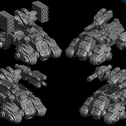 1_Light_Tank.png Файл STL Легкий танк・Шаблон для 3D-печати для загрузки