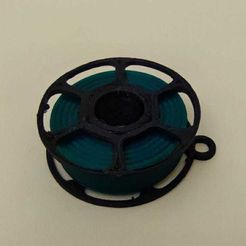 Retro Filament Spool Keychain flat, Thinking3Dthings