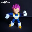 vegeta_ultra_ego_ez3dtoys_final_image_09.jpg Archivo STL Vegeta Ultra Ego, Articulate Action Toy - NO support needed・Modelo de impresora 3D para descargar