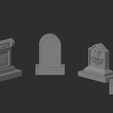 HS-Group.001.png Grave Markers, Set of 5 ( 28mm Scale )